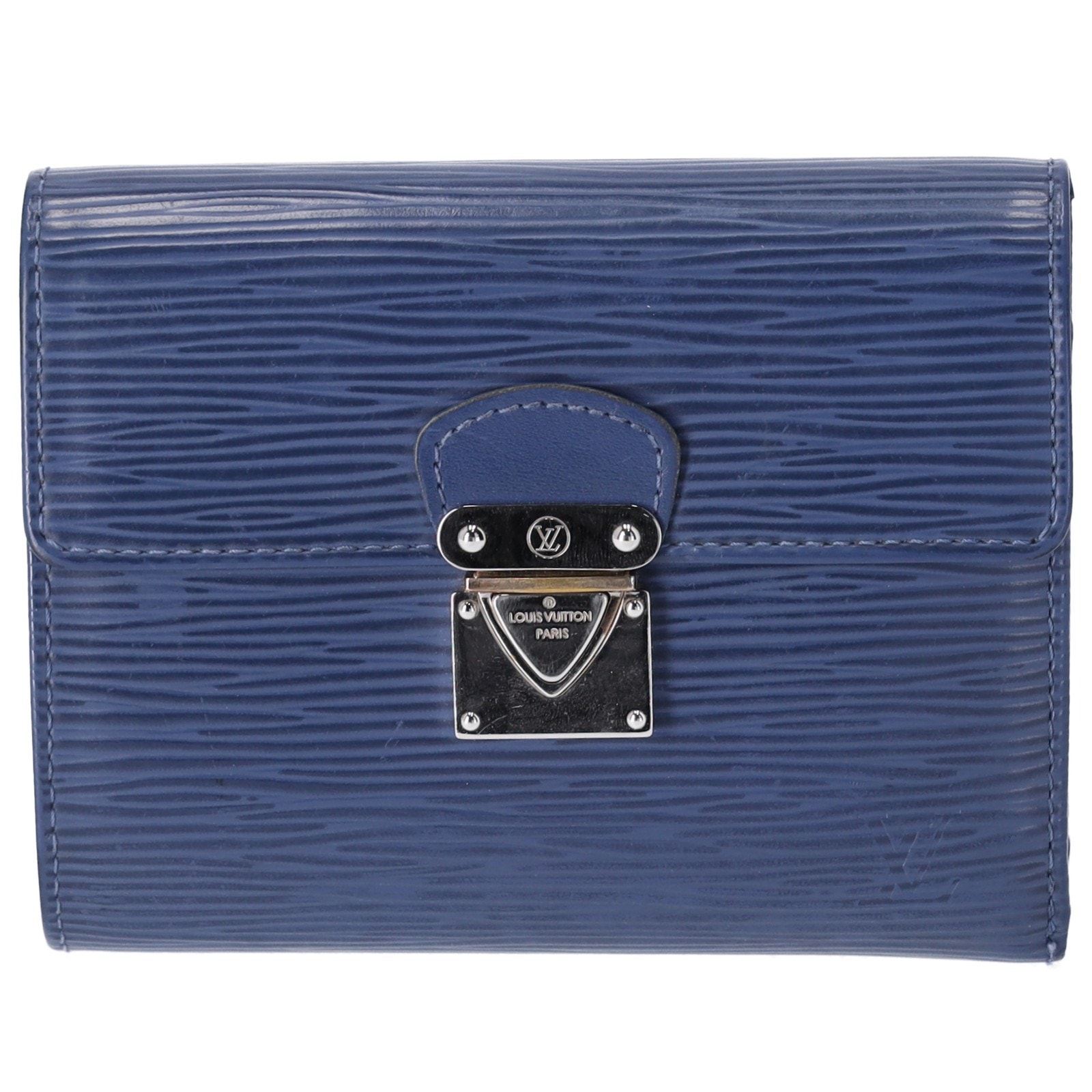 Louis Vuitton Koala Trifold Wallet M5801g Blue Myrtilles Epi Leather